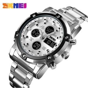SKMEI 1389 Luxury Fashion Watch Full Sliver